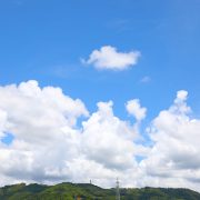 青空の下で…